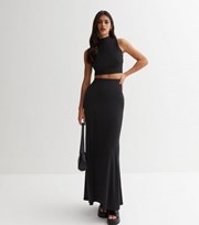 New Look Black Jersey High Waist Maxi skirt